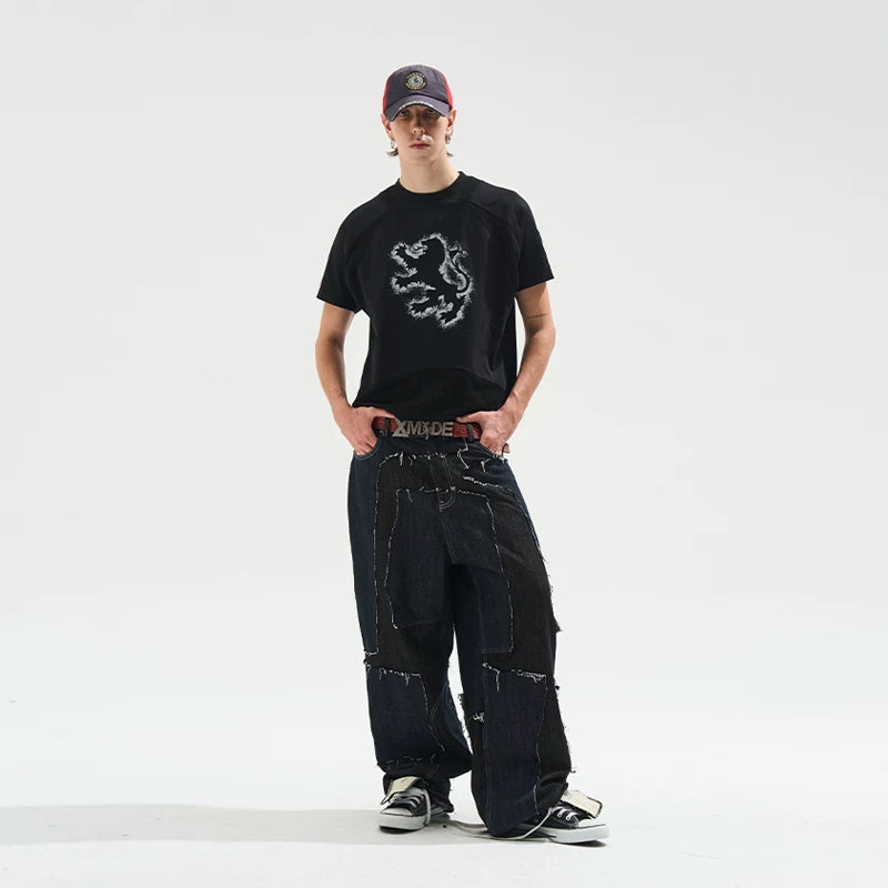 6033927974203,6033927974204,6033927974205,6033927974206, Dragon Graphic Short-Sleeve T-Shirt