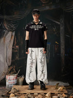 Dragon Print Rhinestone Wide Leg Sweatpants 4
