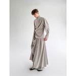 Draped Double-Layer Wide Leg Pants 2