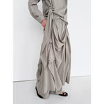 Draped Double-Layer Wide Leg Pants 4