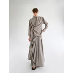 Draped Double-Layer Wide Leg Pants 5