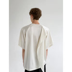 Draped Panel Crew Neck Short Sleeve T-Shirt 4