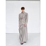 Draped Tie-Waist Long Sleeve Shirt 1