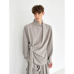 Draped Tie-Waist Long Sleeve Shirt 3