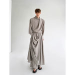 Draped Tie-Waist Long Sleeve Shirt 4