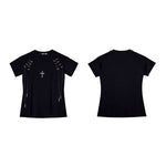 6061791157058,6061791157059,6061791157060,6061791157061, Drawstring Buckle Slim Fit T-Shirt