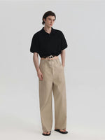 Drawstring Hem Collared Short Sleeve Shirt 5