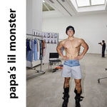 6252363911321,6252363911322,6252363911323, Dual-Material Deconstructed Denim Shorts