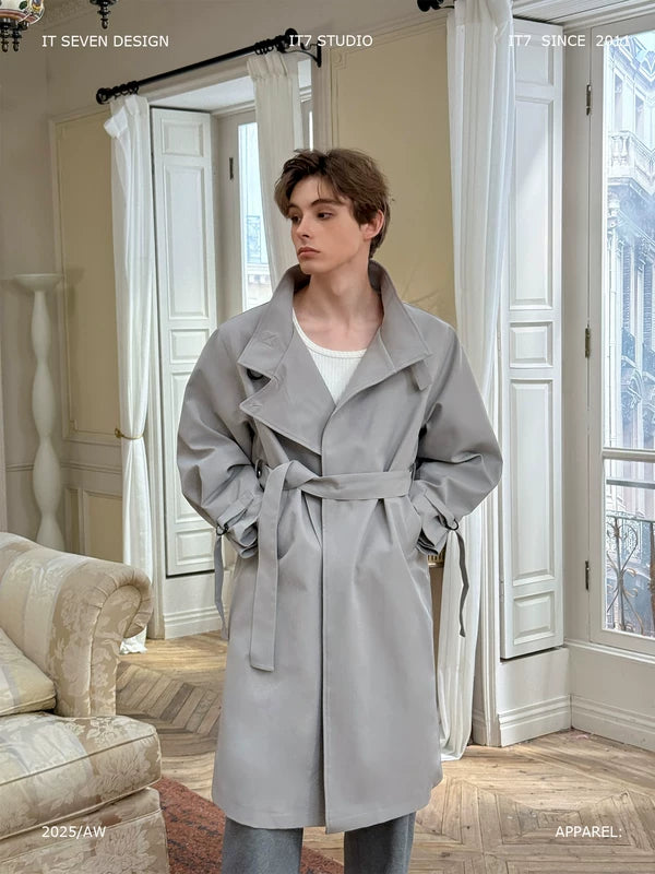 Duck Down Belted Long Trench Coat 1