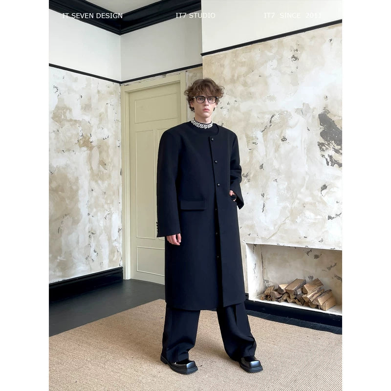 Edinburgh Abbey Wool Long Overcoat 1