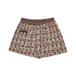 5932053438821,5932053438824,5932053438827, Elastic Waist Plaid Casual Sport Shorts Pants