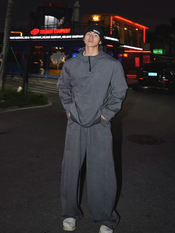 Elastic Waist Wide Leg Casual Pants 2