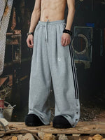 Elastic Waist Wide Leg Snap Hem Pants 5