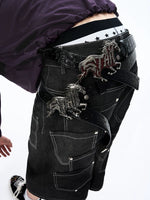 Embossed Leather Belt with Horse Buckle 3