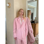 Embroidered Back Suit Jacket and Pants Set 4