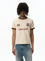 Embroidered Badge Short-Sleeve Crew Neck T-Shirt 3