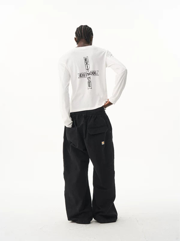 Embroidered Baggy Workwear Cargo Pants 5