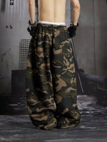 Embroidered Camouflage Elastic Waist Sweatpants 3