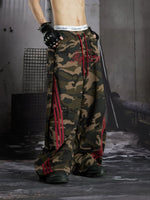 Embroidered Camouflage Elastic Waist Sweatpants 4