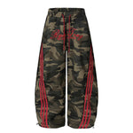 6260146355500,6260146355501,6260146355502,6260146355503, Embroidered Camouflage Elastic Waist Sweatpants