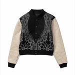 Embroidered Cashmere Sheepskin Baseball Jacket 1