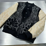 Embroidered Cashmere Sheepskin Baseball Jacket 4