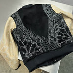Embroidered Cashmere Sheepskin Baseball Jacket 5