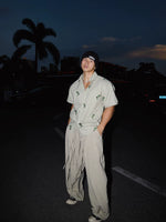 Embroidered Coconut Tree Check Short-Sleeve Shirt 2