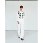 Embroidered Cotton Linen Shirt and Pants Set 3