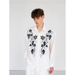 Embroidered Cotton Linen Shirt and Pants Set 5