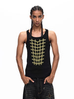 Embroidered Court Style Slim Fit Vest 3