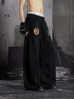 Embroidered Distressed Loose Fit Sweatpants 3