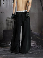 Embroidered Distressed Loose Fit Sweatpants 5