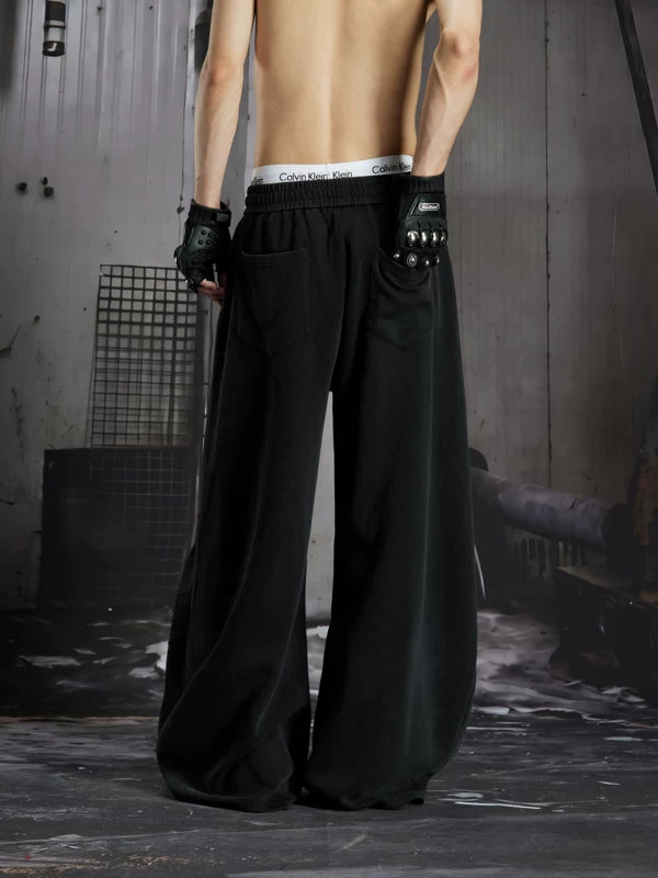 Embroidered Distressed Loose Fit Sweatpants 5