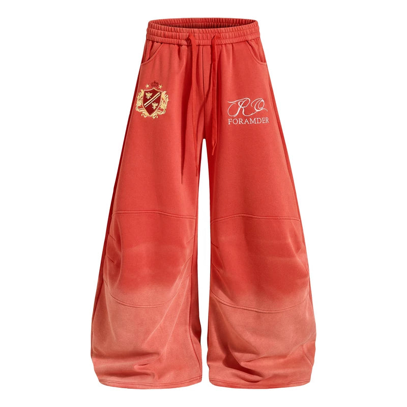 6259843890620,6259843890622,6259843890624,6259843890626, Embroidered Distressed Loose Fit Sweatpants