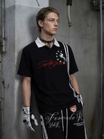 Embroidered Jersey Polo T-Shirt 1