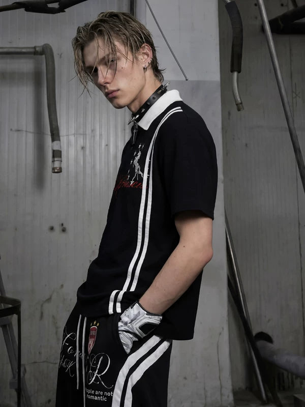 Embroidered Jersey Polo T-Shirt 3
