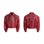 5866005984822,5866005984823,5866005984824,5866005984825, Embroidered Leather Motorcycle Jacket