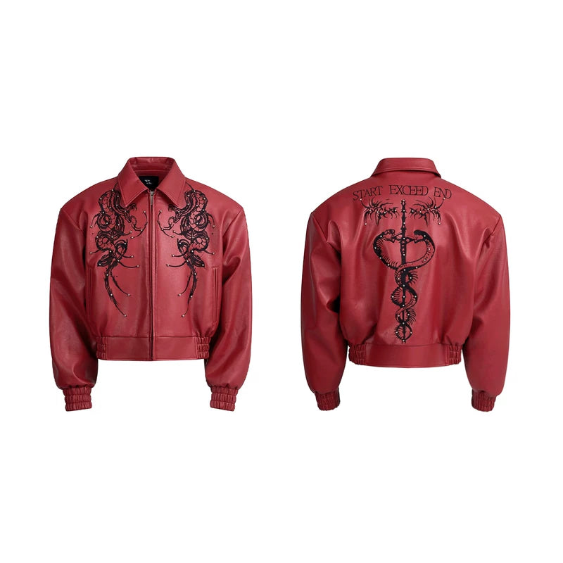 5866005984822,5866005984823,5866005984824,5866005984825, Embroidered Leather Motorcycle Jacket