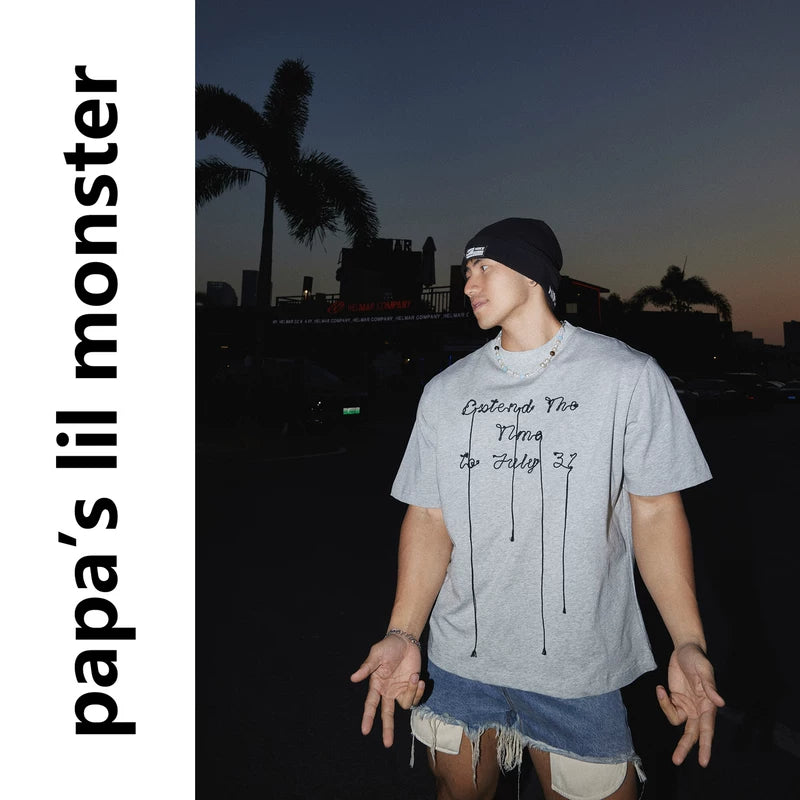 6026637564730,6026637564731,6026637564732, Embroidered Letter Tassel Short-Sleeve T-Shirt