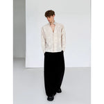 Embroidered Linen Jacquard Long Sleeve Shirt 5