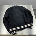 Embroidered Logo Sheepskin Varsity Baseball Jacket 4