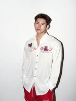 Embroidered Long-Sleeve Button-Down Shirt 1