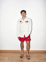 Embroidered Long-Sleeve Button-Down Shirt 2