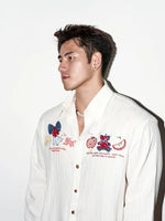 Embroidered Long-Sleeve Button-Down Shirt 3