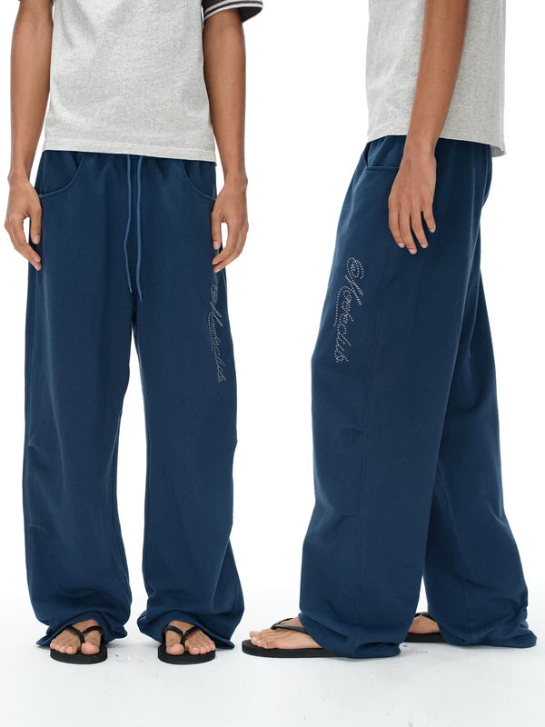Embroidered Loose Fit Sweatpants 1