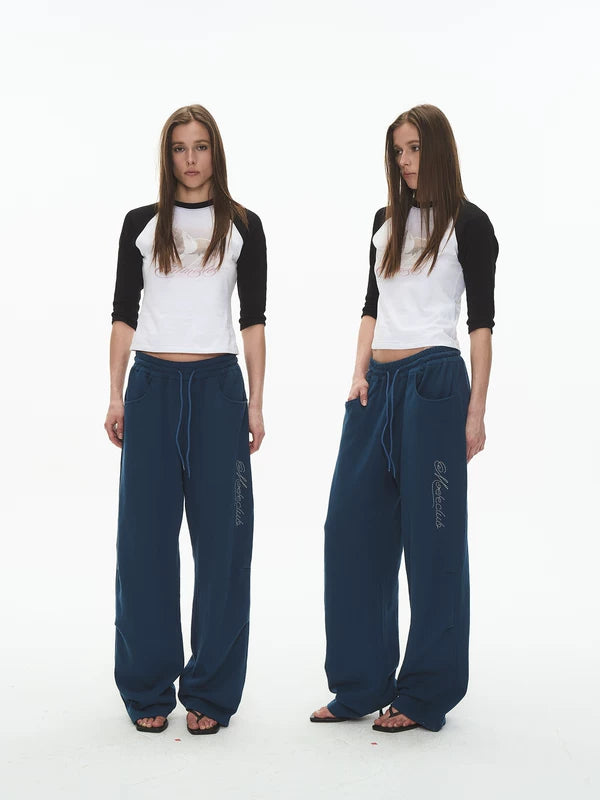 Embroidered Loose Fit Sweatpants 2