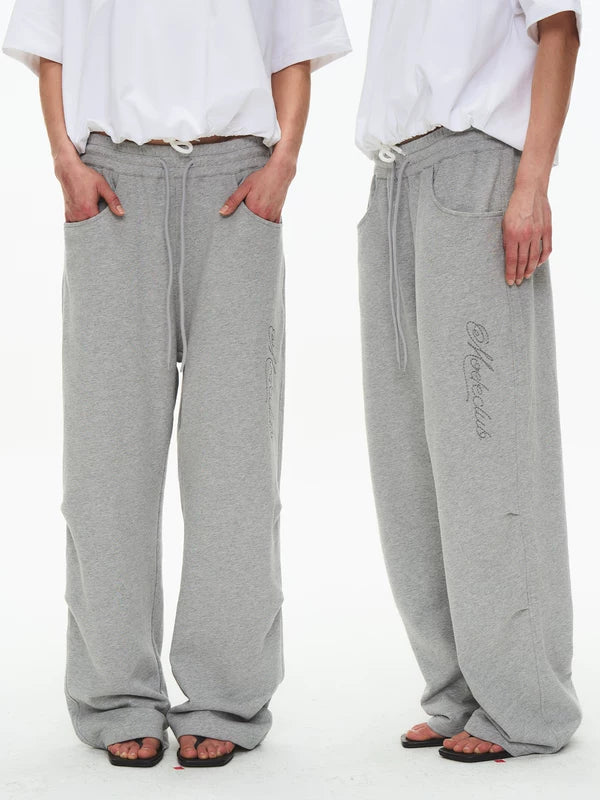 Embroidered Loose Fit Sweatpants 4