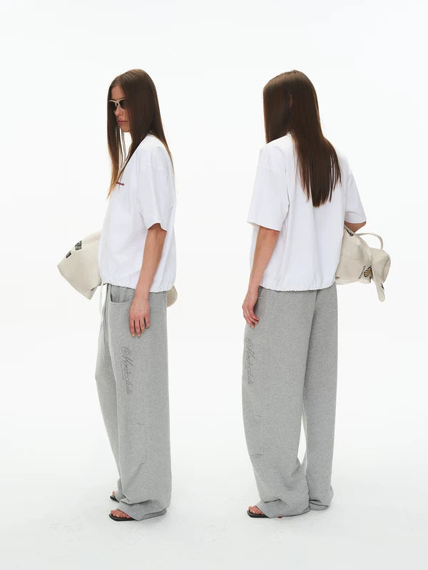 Embroidered Loose Fit Sweatpants 5