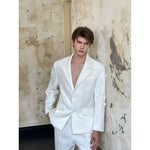Embroidered Mesh Back Suit Jacket and Pants 4